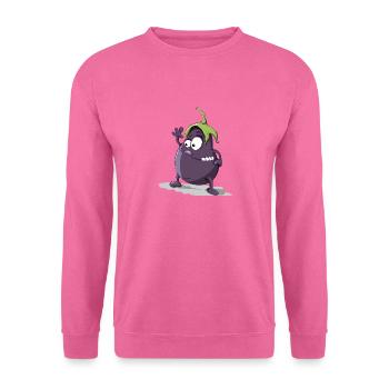 Aubergine - Sweat-shirt Unisexe - rose - Devant