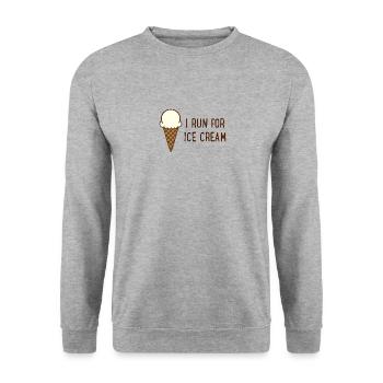 to run - Unisex Sweatshirt - salt & pepper - Front - Alina (178cm) & Michal (187cm)