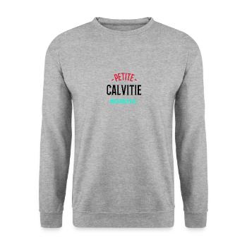 petite calvitie mais gros kiki - Sweat-shirt Unisexe - gris chiné - Devant - Alina (178cm) & Michal (187cm)