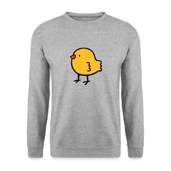 chick - Unisex Sweatshirt - salt & pepper - Front - Alina (178cm) & Michal (187cm)
