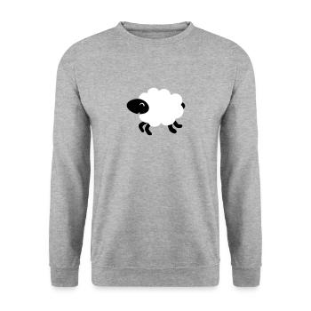 Agneau de mouton - Sweat-shirt Unisexe - gris chiné - Devant - Alina (178cm) & Michal (187cm)