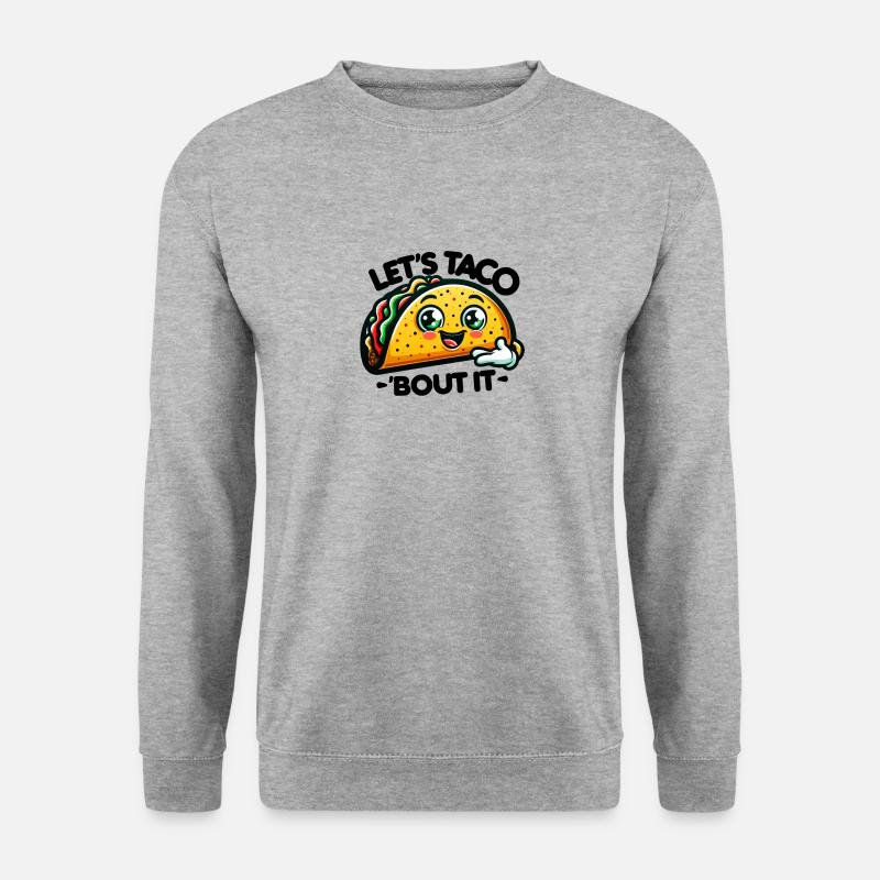 Let's Taco 'bout it - Unisex Pullover - Weißgrau meliert