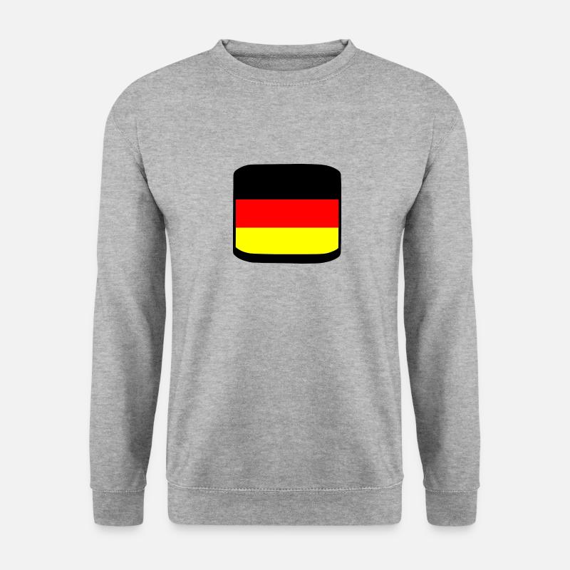 Deutsche Flagge - Unisex Pullover - Weißgrau meliert