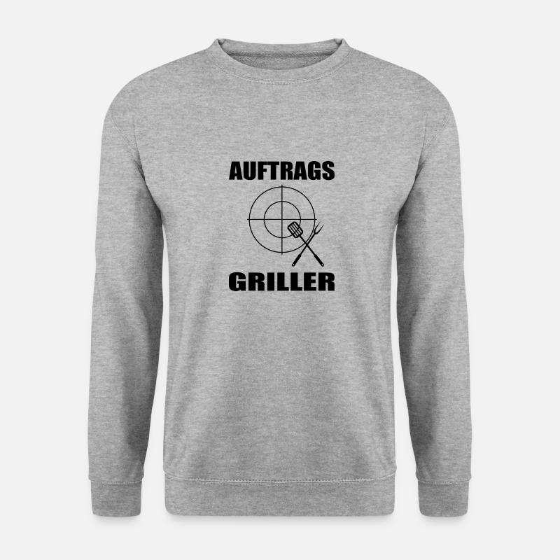 BBQ - Unisex Pullover - Weißgrau meliert