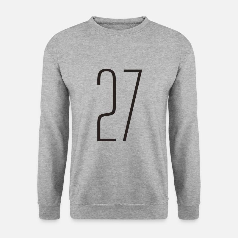 27 - Unisex Pullover - Weißgrau meliert
