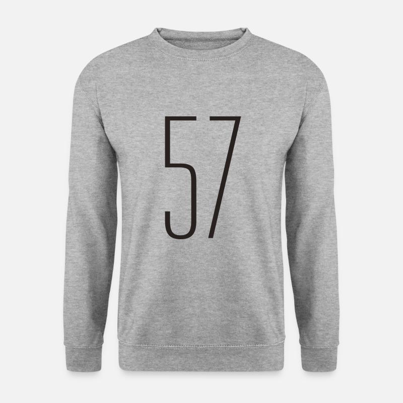 57 - Unisex Pullover - Weißgrau meliert