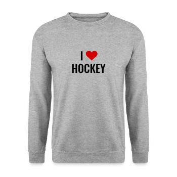 Hockey - Unisex Pullover - Weißgrau meliert - Vorne - Alina (178cm) & Michal (187cm)