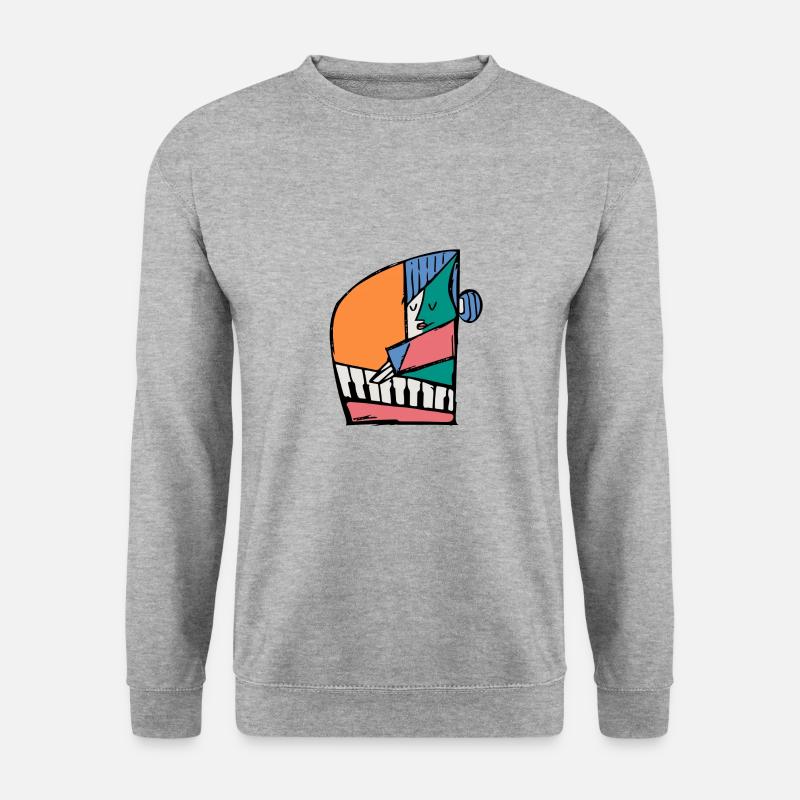 Pianist - Unisex Pullover - Weißgrau meliert