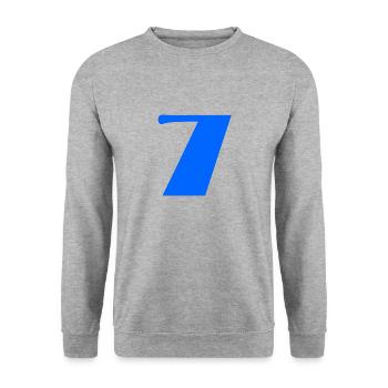 7. BIRTHDAY. HAPPY BIRTHDAY - Unisex Sweatshirt - salt & pepper - Front - Alina (178cm) & Michal (187cm)