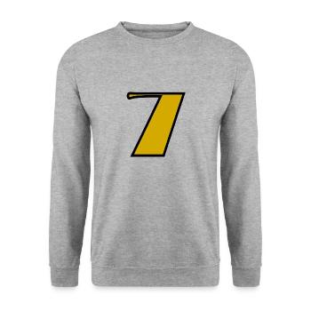 7. BIRTHDAY. HAPPY BIRTHDAY - Unisex Sweatshirt - salt & pepper - Front - Alina (178cm) & Michal (187cm)