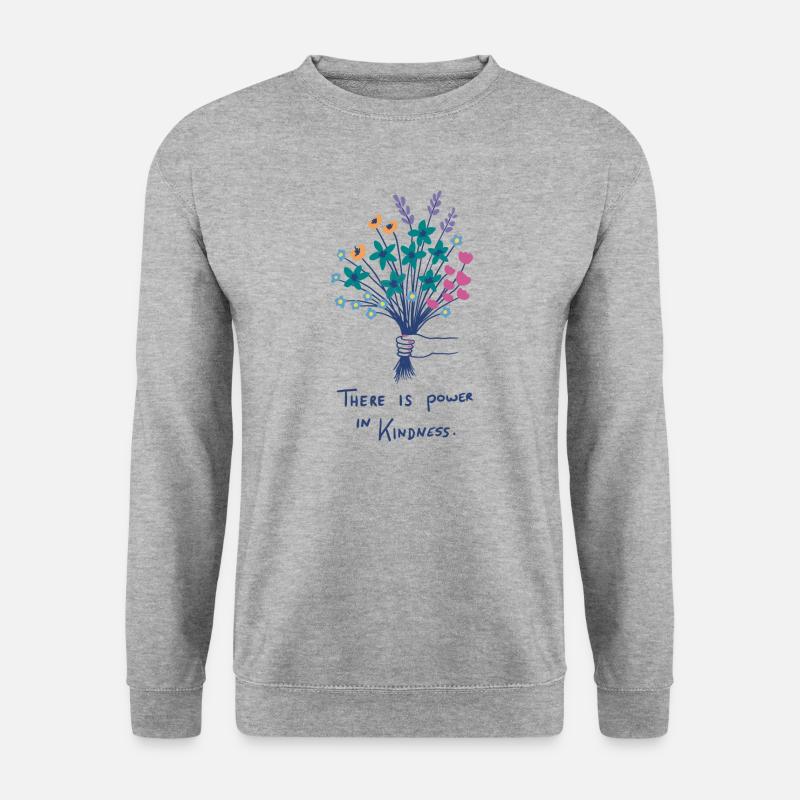 Blumenstrauß - Unisex Pullover - Weißgrau meliert