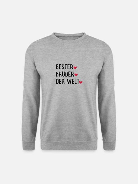 Bester Bruder der Welt - Unisex Pullover - Weißgrau meliert