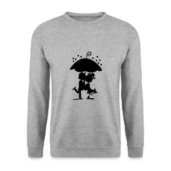 Couple Dancing Dear Lovers Cohesion - Unisex Sweatshirt - salt & pepper - Front - Alina (178cm) & Michal (187cm)