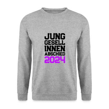 Hen Party 2024 Hen - Unisex Sweatshirt - salt & pepper - Front - Alina (178cm) & Michal (187cm)