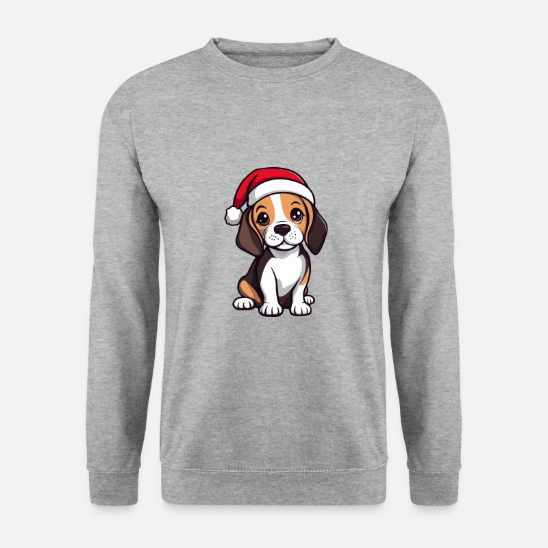 Beagle Chien Noël Noël - Sweat-shirt Unisexe - gris chiné