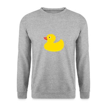 quietscheente, duck, bath, water bird, yellow - Unisex Sweatshirt - salt & pepper - Front - Alina (178cm) & Michal (187cm)