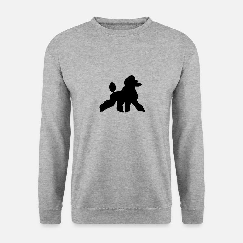 Pudel - Unisex Pullover - Weißgrau meliert