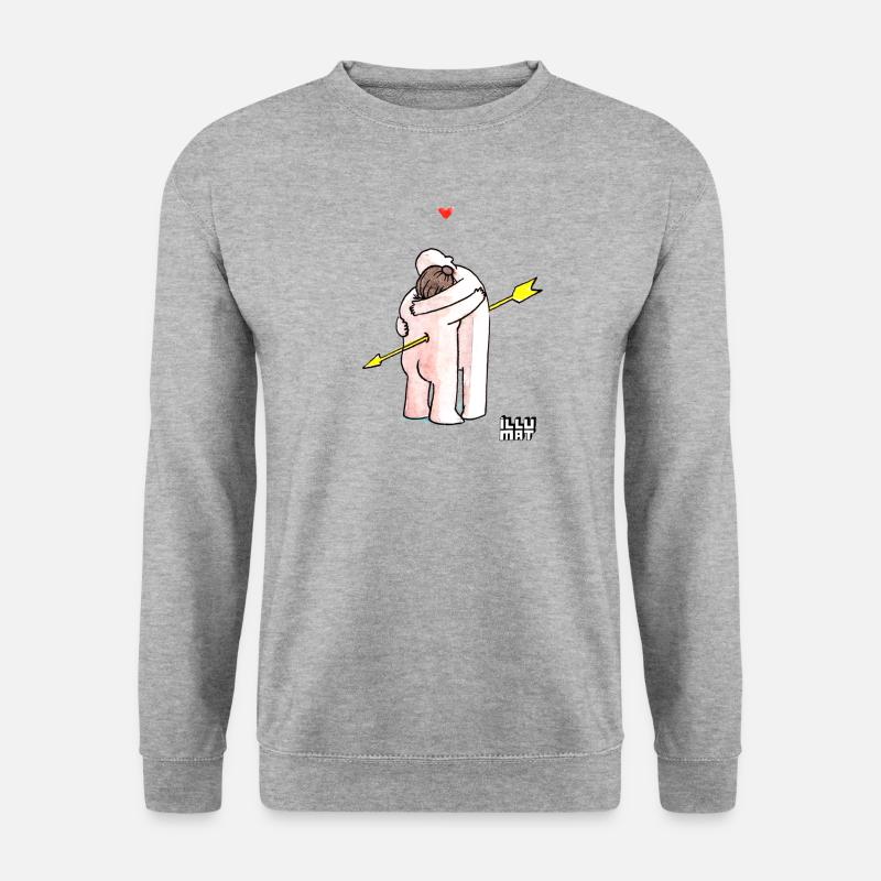 Love - Unisex Pullover - Weißgrau meliert