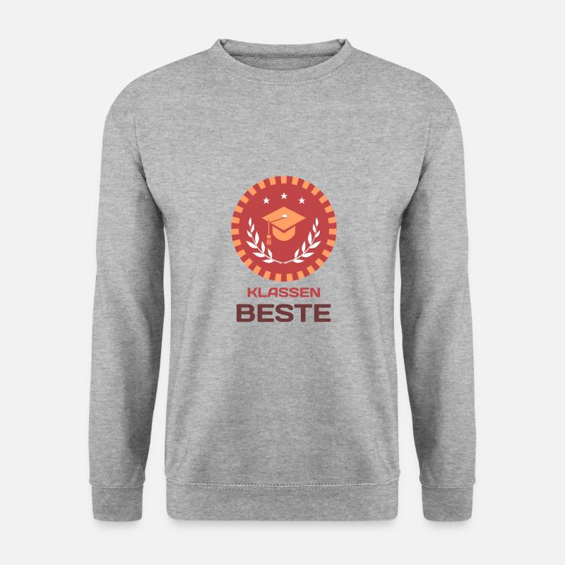 Klassenbeste - Unisex Pullover - Weißgrau meliert