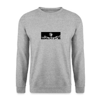 Clair de lune - Sweat-shirt Unisexe - gris chiné - Devant - Alina (178cm) & Michal (187cm)