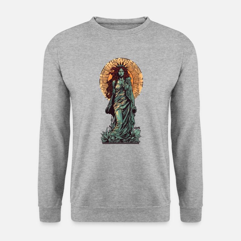 Lady Liberty - Unisex Pullover - Weißgrau meliert