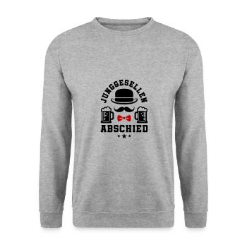Junggesellenabschied Bier Jga - Unisex Pullover - Weißgrau meliert - Vorne - Alina (178cm) & Michal (187cm)