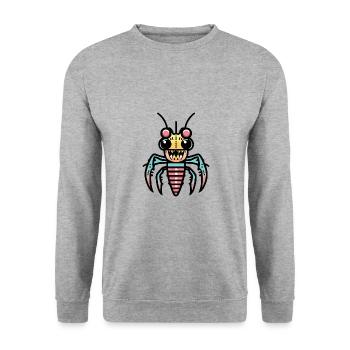 Homard Crabe Halloween Animal - Sweat-shirt Unisexe - gris chiné - Devant - Alina (178cm) & Michal (187cm)