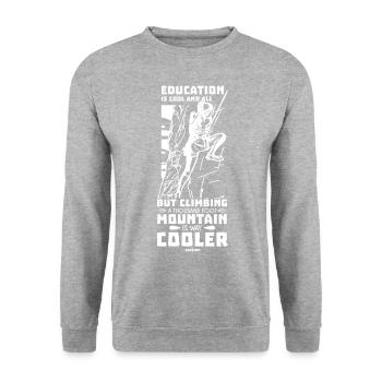 Grimper - Sweat-shirt Unisexe - gris chiné - Devant - Alina (178cm) & Michal (187cm)