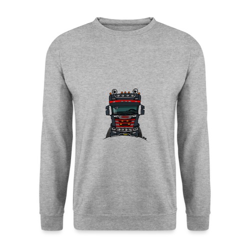0814 S truck zwart rood - Uniseks sweater