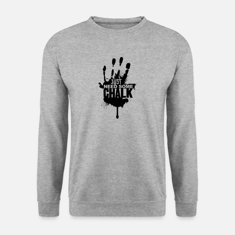 Need Chalk - Climbing-Shirt - Unisex Pullover - Weißgrau meliert