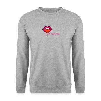 DEF54745 2B86 439C BBA9 6316249EA83C - Unisex Sweatshirt - salt & pepper - Front - Alina (178cm) & Michal (187cm)