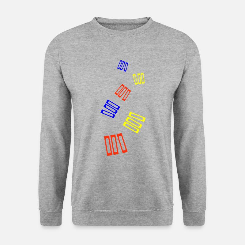 Bücher lesen - Unisex Pullover - Weißgrau meliert
