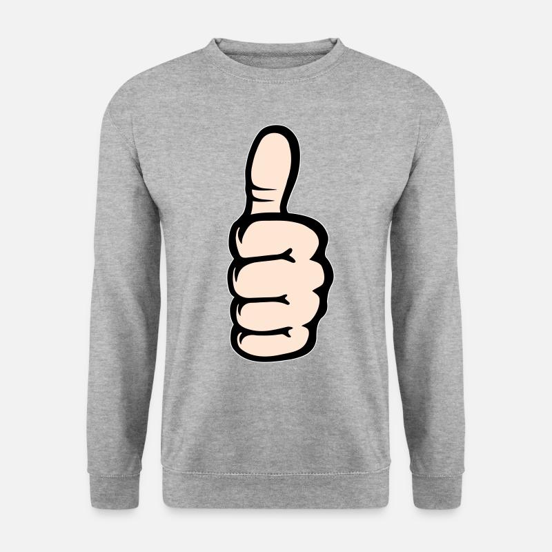 All Right OK Hand Icon - Unisex Sweatshirt - salt & pepper