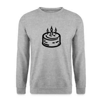 Birthday cake - Unisex Sweatshirt - salt & pepper - Front - Alina (178cm) & Michal (187cm)