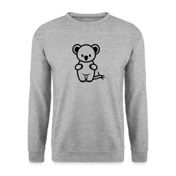 Koala - Unisex Pullover - Weißgrau meliert - Vorne - Alina (178cm) & Michal (187cm)