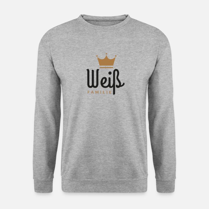 Weiß-Familie - Unisex Pullover - Weißgrau meliert