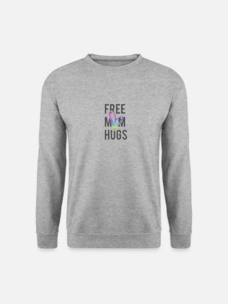 Liebe LGBT Gratis Umarmung - Unisex Pullover - Weißgrau meliert