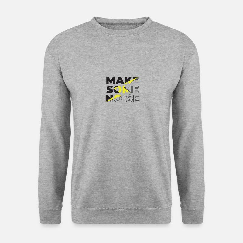 Make Some Noise - Unisex Pullover - Weißgrau meliert