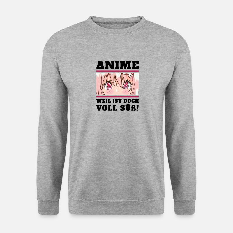Anime - Unisex Pullover - Weißgrau meliert
