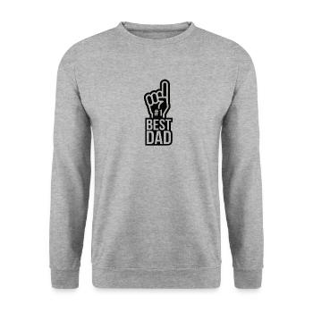 Best Dad Dad Daddy Papi Dad Dad Father's Day - Unisex Sweatshirt - salt & pepper - Front - Alina (178cm) & Michal (187cm)