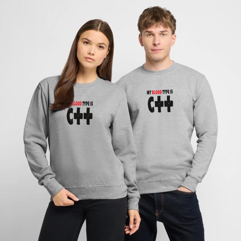 Blood Type C++ Computer Science Binary Software Program Unisex Sweatshirt