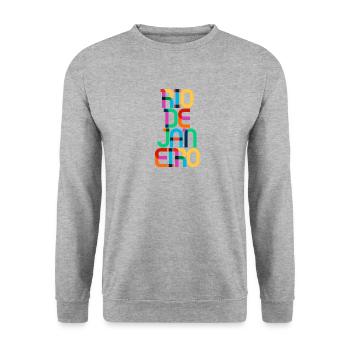 Rio De Janeiro Brazil CMYK Pop Art Style - Unisex Sweatshirt - salt & pepper - Front - Alina (178cm) & Michal (187cm)