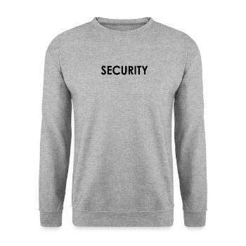 Secuirty Türsteher Arbeiter Sicherheit Schützen - Unisex Pullover - Weißgrau meliert - Vorne - Alina (178cm) & Michal (187cm)