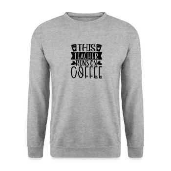 Teacher Learning Teaching Kindergarten Student School - Unisex Sweatshirt - salt & pepper - Front - Alina (178cm) & Michal (187cm)