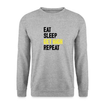 Wood Chainsaw Lumberjack Woodworker Climbing - Unisex Sweatshirt - salt & pepper - Front - Alina (178cm) & Michal (187cm)