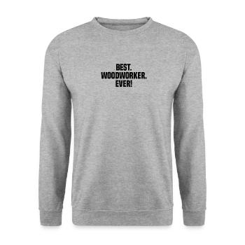 Wood Chainsaw Lumberjack Woodworker Climbing - Unisex Sweatshirt - salt & pepper - Front - Alina (178cm) & Michal (187cm)