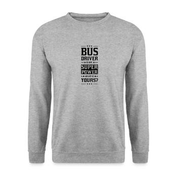 Busfahrer Berufung Beruf Arbeit Geschenk - Unisex Pullover - Weißgrau meliert - Vorne - Alina (178cm) & Michal (187cm)