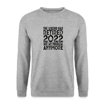 Rentner 2022 Ruhestand Rente Opa Pension Senior - Unisex Pullover - Weißgrau meliert - Vorne - Alina (178cm) & Michal (187cm)