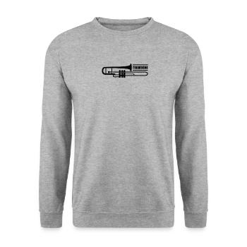 Trumpet Orchestra Musicians Trumpeter Wind Music - Unisex Sweatshirt - salt & pepper - Front - Alina (178cm) & Michal (187cm)