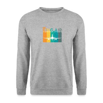 Pilote d’avion volant Sport Idée cadeau - Sweat-shirt Unisexe - gris chiné - Devant - Alina (178cm) & Michal (187cm)